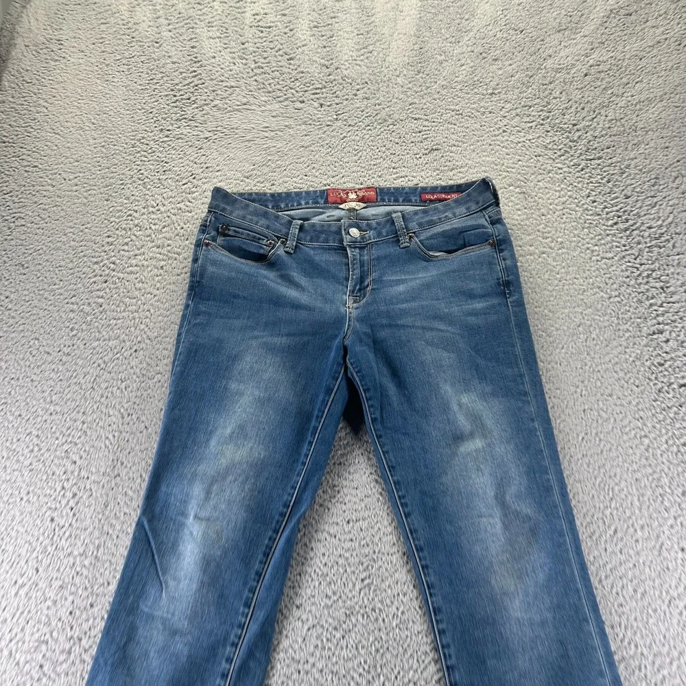 Lucky Brand Lola Jeans Womens 10 Blue Cotton Denim Ankle Straight Faded Stretch‎